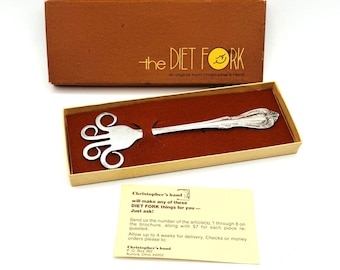Tenedor de dieta vintage Christophers Hand 1977 William Rogers Plateado México