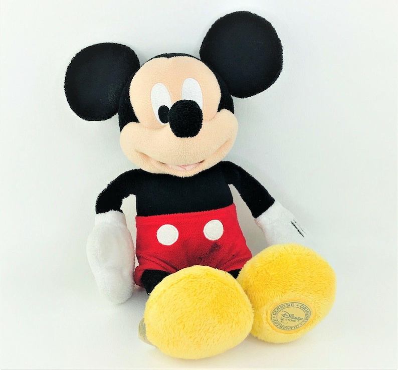 Disney Store Authentic 13.5" Mickey Mouse Plush Stuffed Animal Genuine Original image 1