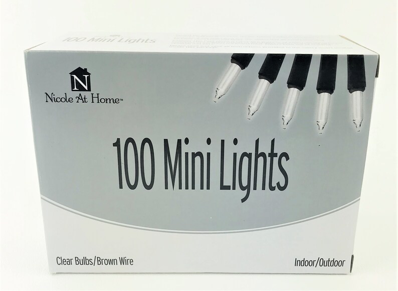 100 Clear Mini String Indoor Lights Brown Wire Decoration Etsy