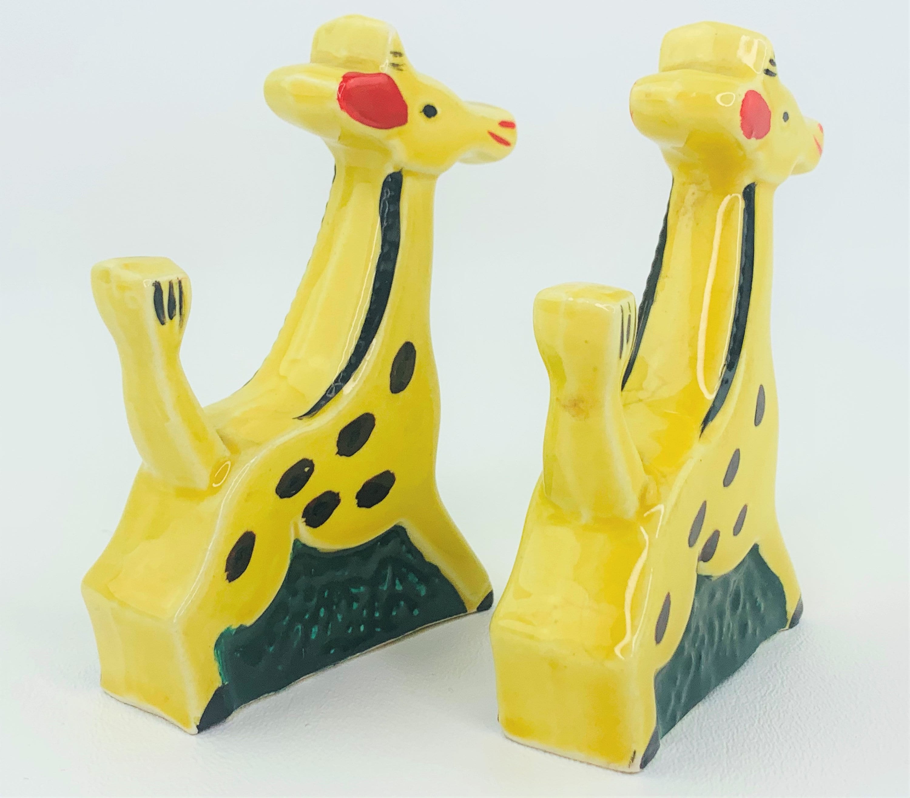 Vintage Giraffe Ceramic Salt Pepper Shakers Baby Animal Etsy