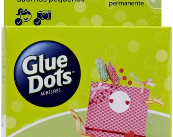 Mini Glue Dots Roll Adhesive 300 dots 3/16" Non-Toxic, Acid Free, Crafts