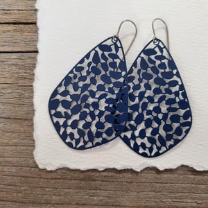 Leaf Vine Design Earrings, Titanium Hooks, Sensitive Ears, Hypoallergenic, Laser Cut Design, Choose Your Color