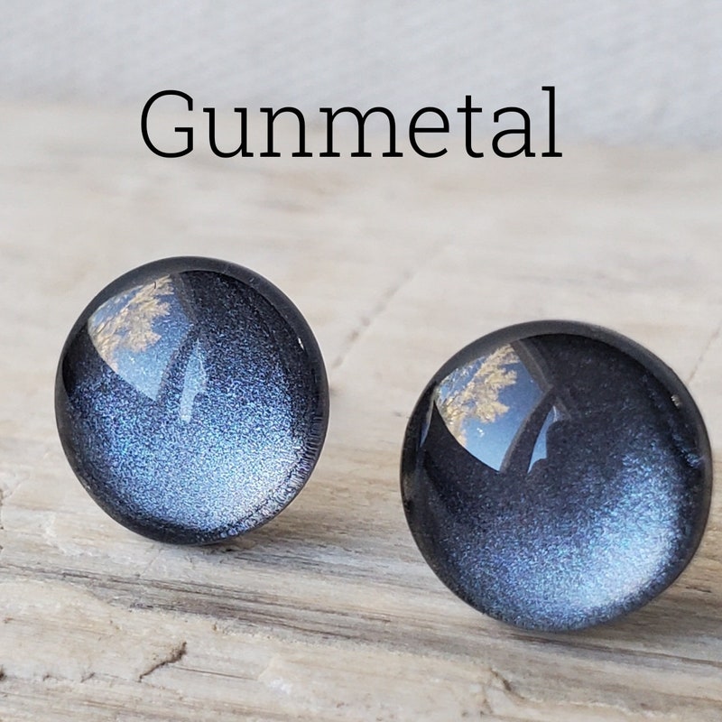 RG GUNMETAL PEARL FLWR EARRINGS main image 0