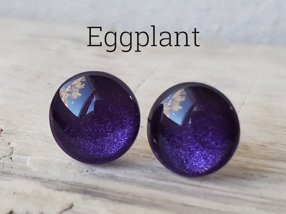Eggplant colored earrings deals