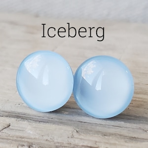 Iceberg Stud Earrings, Titanium Posts, Hypoallergenic Studs, Sensitive Ears, Three Sizes Available