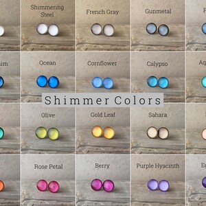 Build Your Own Custom Earring Set, Glitter Studs Gift Box 4 Pair Set, Titanium Posts, Hypollergenic, Sensitive Ears image 6