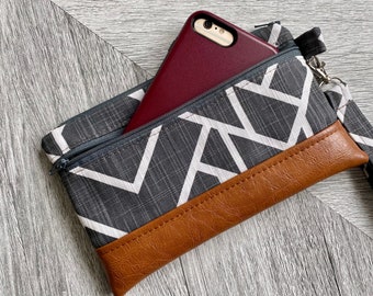 Wristlet Wallet, IPhone Wristlet Purse, Vegan Leather Wristlet, Wristlet Clutch, Large Wristlet, Cellphone Wristlet, Samsung Wristlet