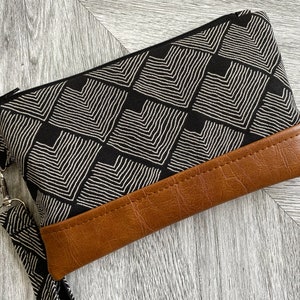 Cartera de pulsera, bolso de pulsera para iPhone, pulsera de cuero vegano, embrague de pulsera, pulsera Otterbox, pulsera de teléfono inteligente, pulsera Samsung