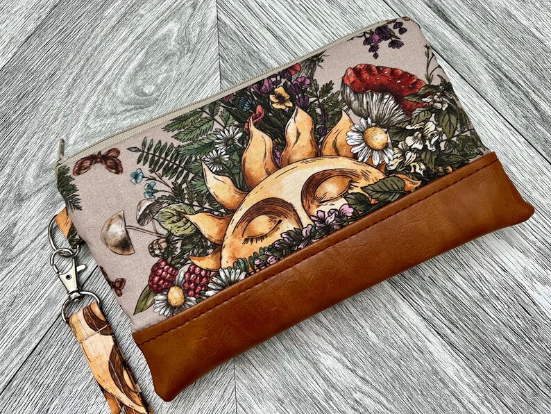 Wristlet Wallet, iPhone Wristlet Purse, Vegan Leather Wristlet, Wristlet Clutch, Stadium Wristlet, Sun Wristlet, Evening Bag image 1