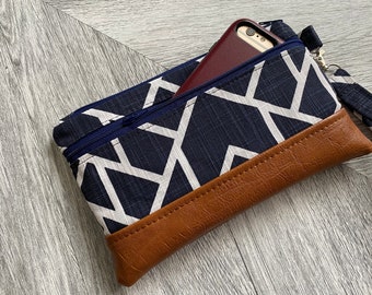 Wristlet Wallet, IPhone Wristlet Purse, Vegan Leather Wristlet, Wristlet Clutch, Large Wristlet, Smartphone Wristlet, Android Wristlet