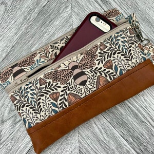 Cartera de pulsera, Cartera de pulsera para iPhone, Cartera de pulsera de cuero vegano, Cartera de pulsera, Cartera de pulsera Bees, Cartera de pulsera Stadium, Bolso de noche