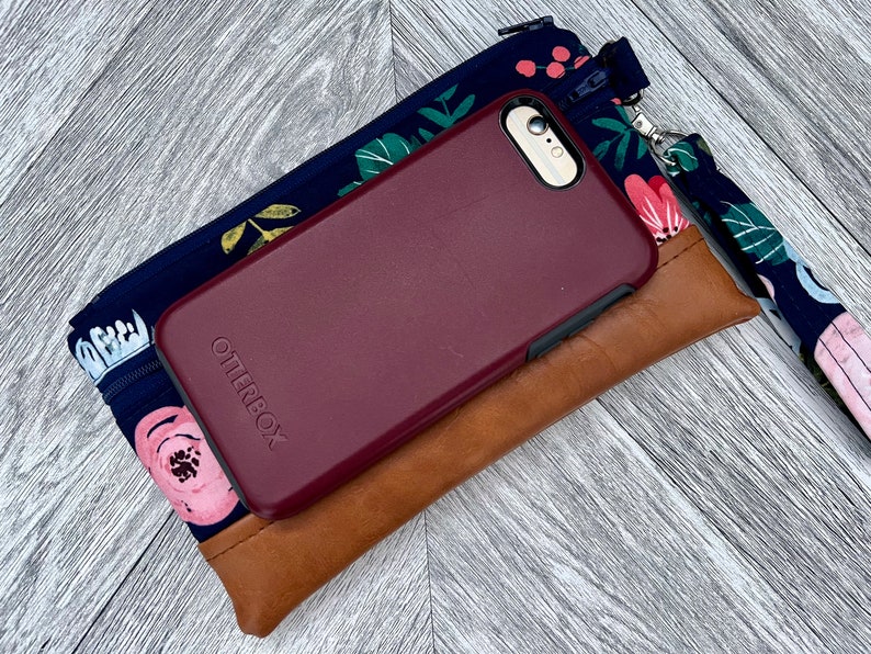 Wristlet Wallet, iPhone Wristlet Purse, Vegan Leather Wristlet, Wristlet Clutch, Stadium Wristlet, Smartphone Wristlet, Evening Bag image 6