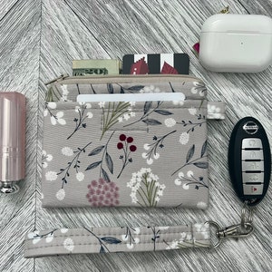 Cartera de identificación, porta credencial, bolsa de muñeca, bolsa con cremallera, porta credencial, minimonedero, monedero, llavero, armario cápsula