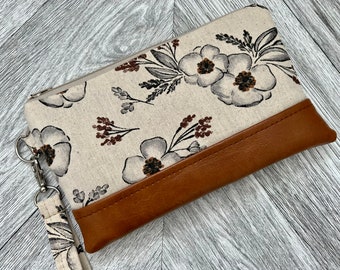 Wristlet Wallet, Iphone Wristlet Purse, Vegan Leather Wristlet, Wristlet Clutch, Stadium Wristlet, Small Wristlet, Evening Bag