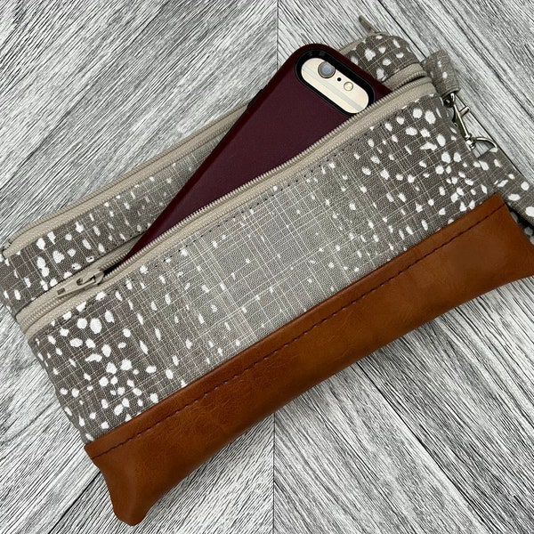 Wristlet Wallet, Iphone Wristlet Purse, Vegan Leather Wristlet, Wristlet Clutch, Otterbox Wristlet, Smartphone Wristlet, Evening Bag