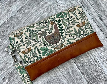 Wristlet Wallet, Iphone Wristlet Purse, Vegan Leather Wristlet, Wristlet Clutch, Chicken Wristlet, Stadium Wristlet, Evening Bag