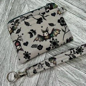 Estuche para identificación, billetera de pulsera, porta credencial, bolsa de pulsera, bolsa con cremallera, porta identificación, mini billetera de pulsera, monedero, billetera con llavero