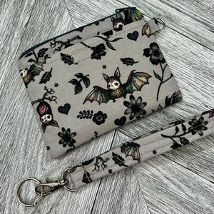 ID Case, Wristlet Wallet, Badge Holder, Wristlet Pouch, Zippered Pouch, ID Holder, Mini Wristlet, Coin Purse, Keychain Wallet