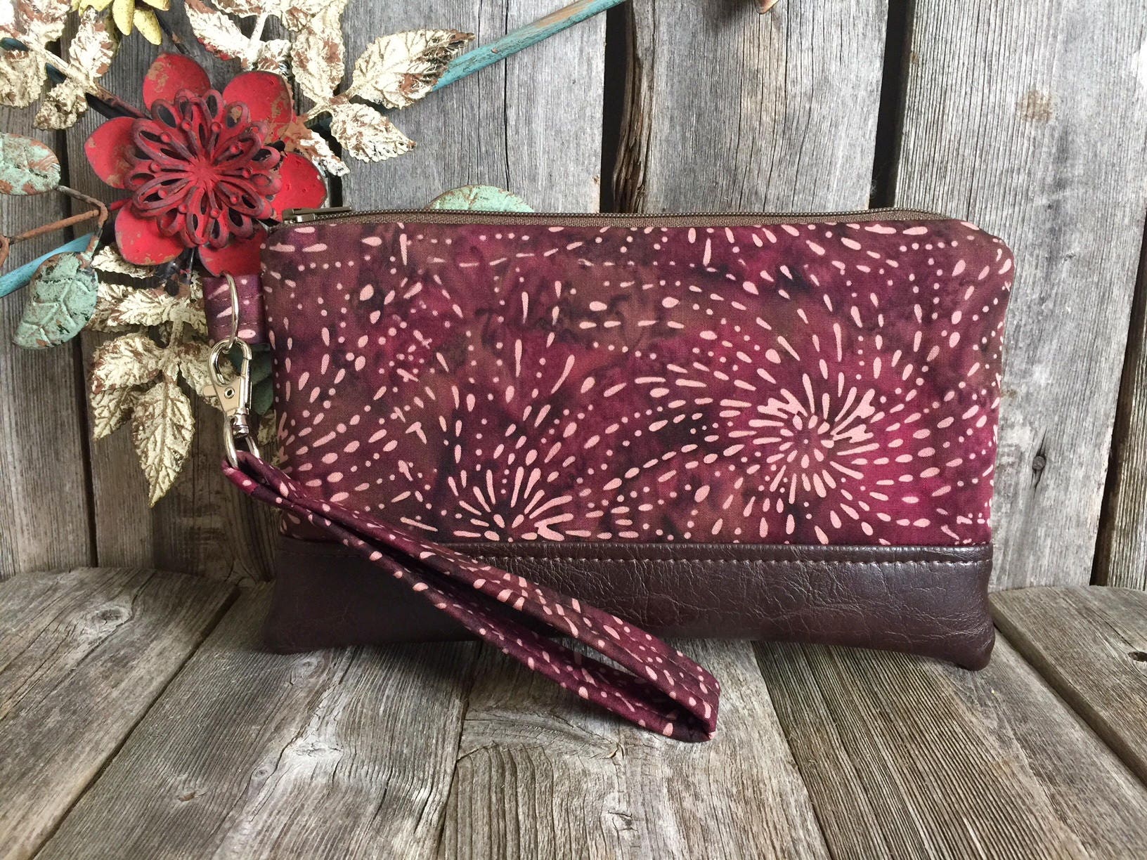 Wristlet Wallet for Iphone 8 Plus Vegan Leather Wristlet | Etsy