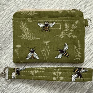 Estuche para identificación, billetera de pulsera, porta credencial, bolsa de pulsera, bolsa con cremallera, porta identificación, mini billetera de pulsera, monedero, billetera con llavero