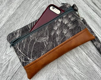 Wristlet Wallet, Iphone Wristlet Purse, Vegan Leather Wristlet, Wristlet Clutch, Otterbox Wristlet, Smartphone Wristlet, Evening Bag