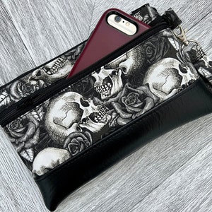 Cartera de pulsera, Cartera de pulsera para iPhone, Cartera de pulsera de cuero vegano, Cartera de pulsera, Cartera de pulsera Otterbox, Cartera de pulsera para teléfono inteligente, Bolso de noche