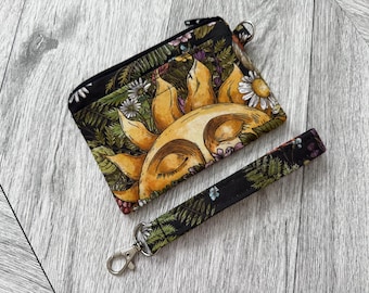 Sun Wristlet Pouch, ID Keychain Wristlet