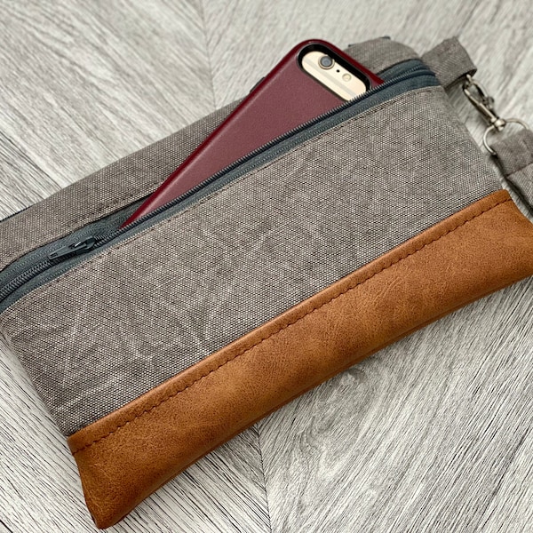 Wristlet Wallet, Iphone Wristlet Purse, Vegan Leather Wristlet, Wristlet Clutch, Otterbox Wristlet, Smartphone Wristlet, Evening Bag