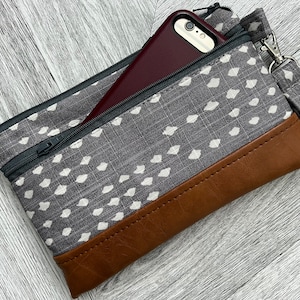 Cartera de pulsera, Cartera de pulsera para iPhone, Cartera de cuero vegano, Cartera de mano, Cartera de mano Otterbox, Cartera de mano para smartphone, Bolso de noche