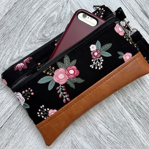 Portefeuille avec bracelet, sac à main pour iPhone, bracelet en cuir végétalien, pochette de poignet, bracelet Otterbox, bracelet pour smartphone, sac de soirée
