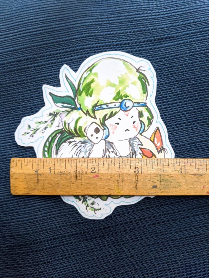 princess mononoke sticker anime studio ghibli handmade
