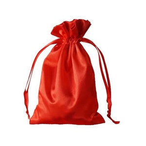 Large 6" x 9" Red Satin Gift Bags, Wedding Gift Bag, Mother Day Gift Bag, Baby Gift Bag