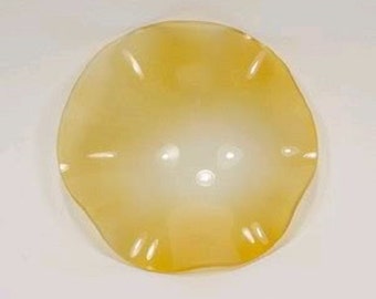 Yellow Fluted Oil Warmer Replacement Dish