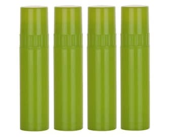 Apple Green Lip Balm Tube with Collar Turn - 10 Pack