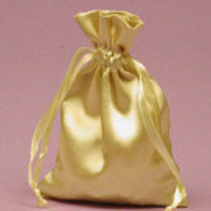 Extra Extra Large 12" x 15" Gold Satin Gift Bag, Wedding Gift Bag, Mother Day Gift Bag, Baby Gift Bag