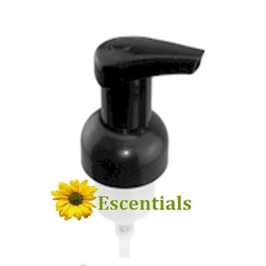 May include: Black plastic foam pump bottle top with a white tube. The pump has a black handle and a black base.