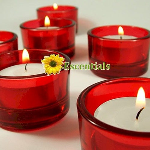 Red Tealight Candle Holders Etsy