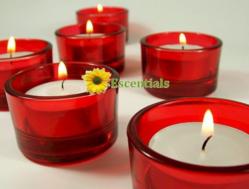 Red Tealight Candle Holders Etsy