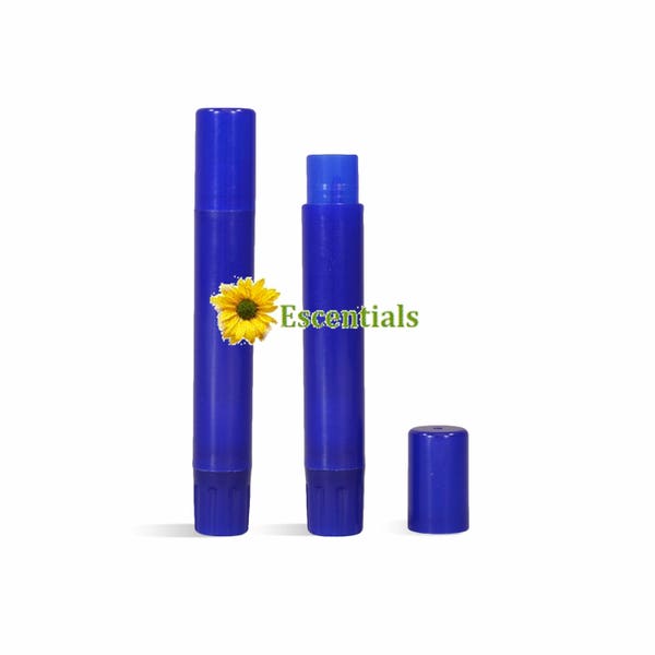 Blue Slim Lip Balm Tube w/ Cap - 50 Pack