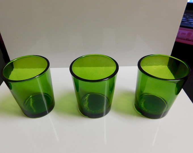 Green Votive Candle Holders large Etsy
