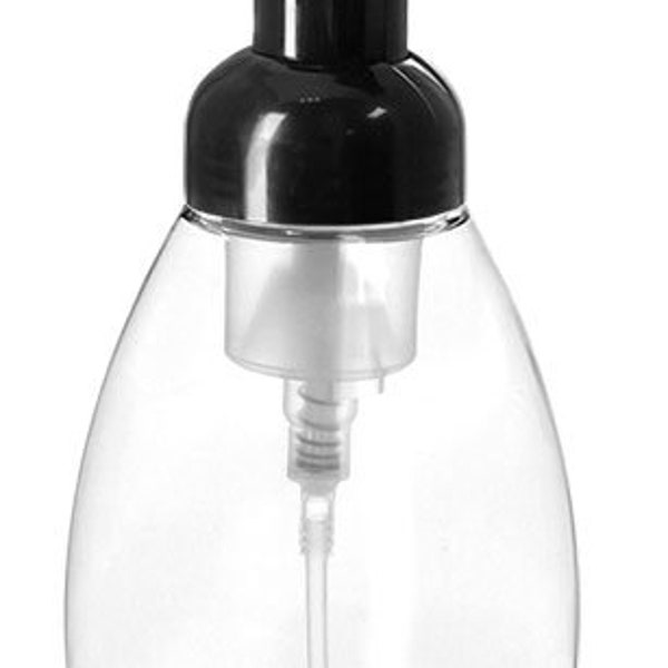 8.5 Ounce Clear Bottle w/ Black Foamer Pump