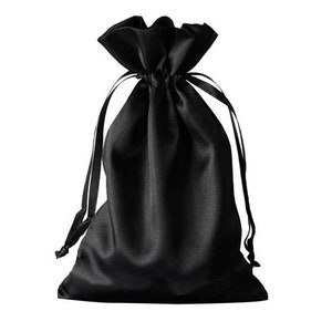 Extra Large 8&quot; x 13&quot; Black Satin Gift Bag, Wedding Gift Bag, Mother Day Gift Bag, Baby Gift Bag