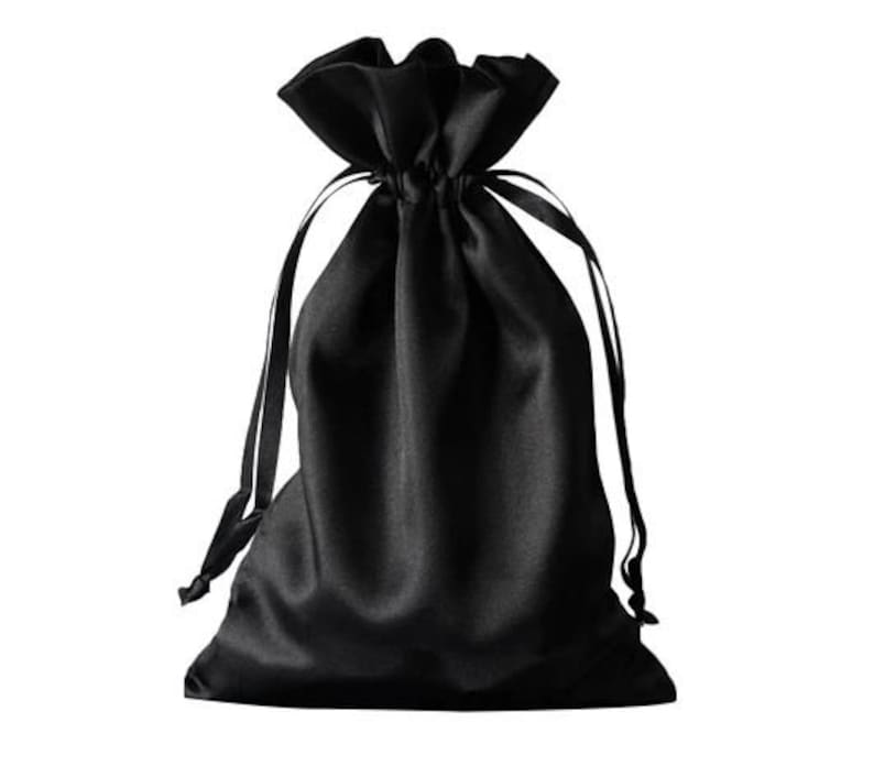Extra Large Black Satin Gift Bag Etsy