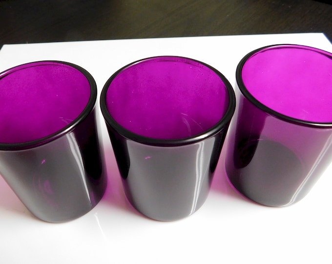 Purple Votive Candle Holders large Etsy