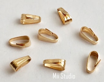 14k Gold Filled Small Locket Bails 2.2x5.3mm  B01g