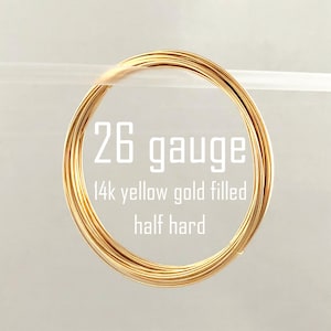 May include: A coil of 26 gauge, 14k yellow gold filled, half hard wire.