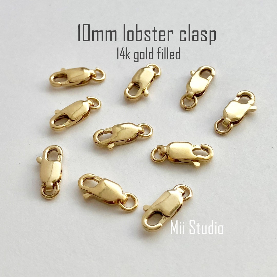 10mm 14k Gold Filled Lobster Claw Clasp Closure With Open Jump Ring F36g Etsy