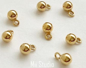 10pcs 20pcs  3mm 14k Gold filled Ball Drop w/Ring D01g