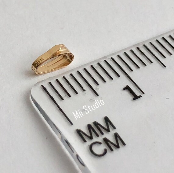 14K Gold Filled Small Locket Bails – 2.2x5.3mm, 6pcs, Pendant Connectors, BeadtifulStyle - View #2