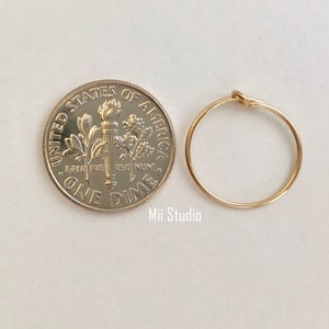 10pcs 15mm  14k Yellow gold filled round beading hoop earring wire ear wire earwire E20g